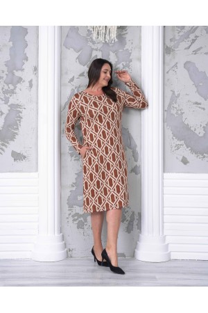 222395 TOPTAN DESENLİ ELBİSE