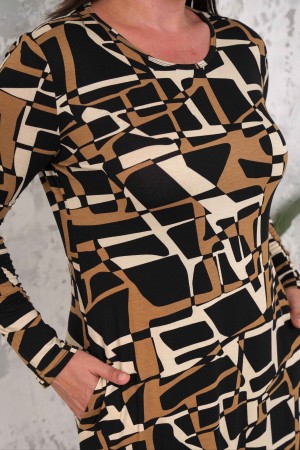 222396 patterned DRESS