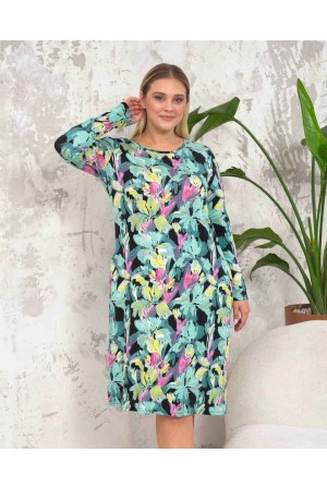 222403 TOPTAN DESENLİ ELBİSE