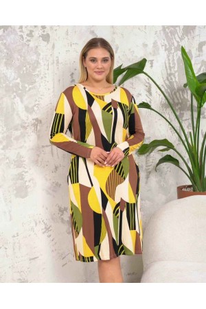 222407 TOPTAN DESENLİ ELBİSE