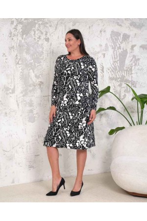 222415 TOPTAN DESENLİ ELBİSE