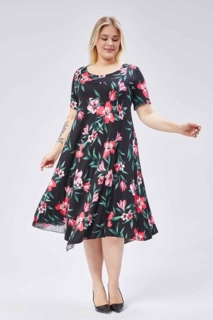 222419 patterned DRESS