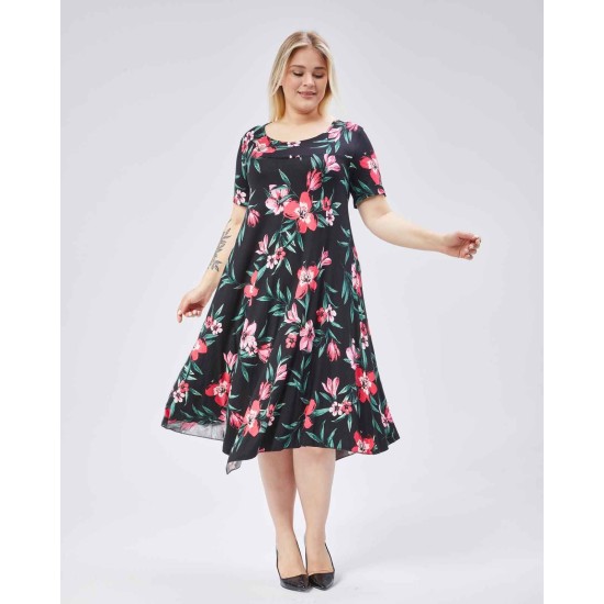 222419 patterned DRESS