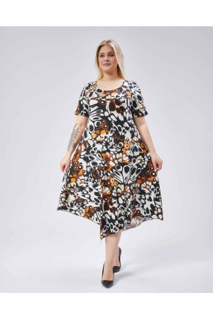 222420 TOPTAN DESENLİ ELBİSE