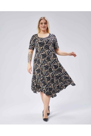 222421 TOPTAN DESENLİ ELBİSE