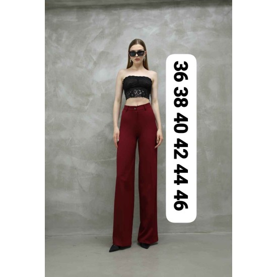 222438 TOPTAN BORDO PANTOLON