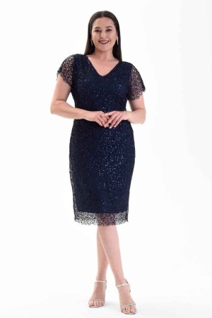 222457 Navy blue DRESS