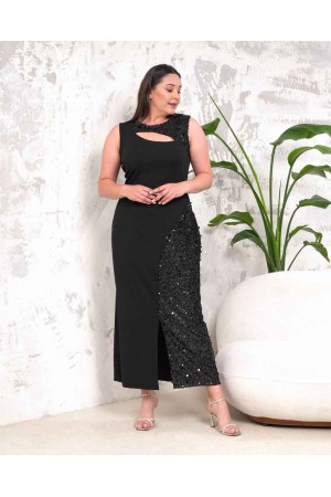 222459 TOPTAN SİYAH ELBİSE