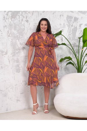 222465 TOPTAN DESENLİ ELBİSE