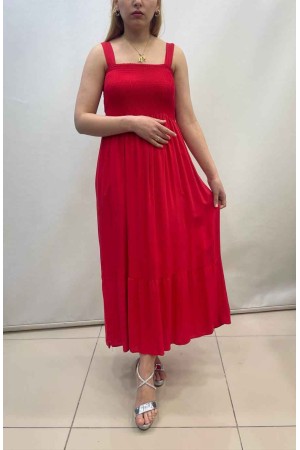 222685 TOPTAN KIRMIZI ELBİSE