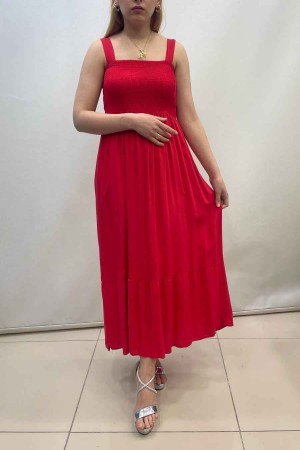 222685 TOPTAN KIRMIZI ELBİSE