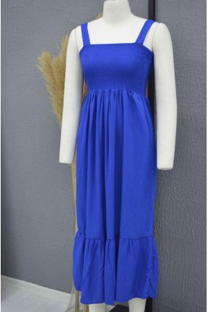 222686 TOPTAN MAVİ ELBİSE