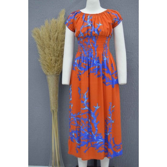 222692 TOPTAN DESENLİ ELBİSE