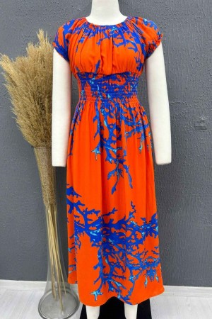 222693 TOPTAN DESENLİ ELBİSE