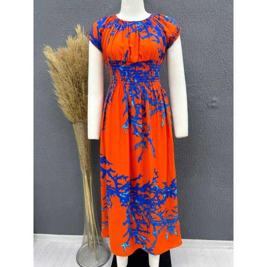 222693 TOPTAN DESENLİ ELBİSE