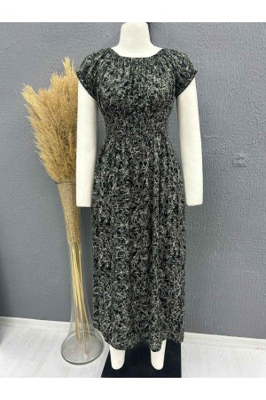 222694 TOPTAN DESENLİ ELBİSE