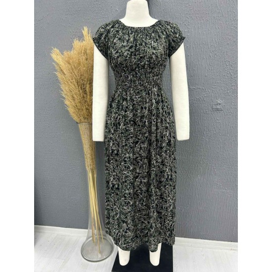 222694 TOPTAN DESENLİ ELBİSE