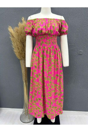 222695 TOPTAN DESENLİ ELBİSE