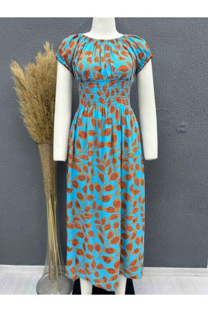 222696 TOPTAN DESENLİ ELBİSE