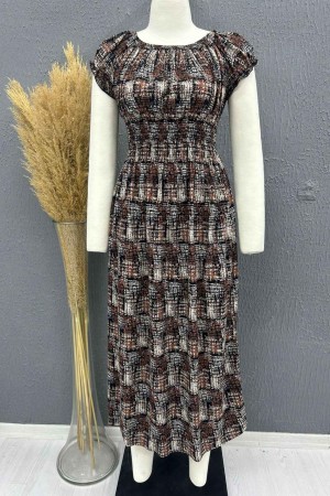 222698 TOPTAN DESENLİ ELBİSE