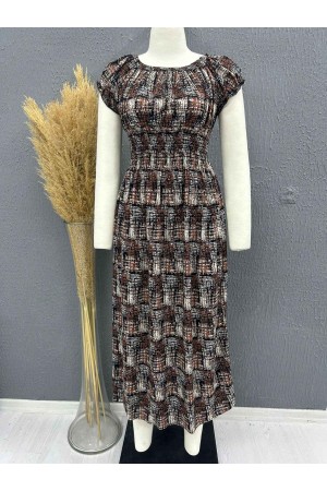 222698 TOPTAN DESENLİ ELBİSE