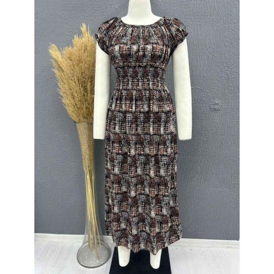 222698 TOPTAN DESENLİ ELBİSE