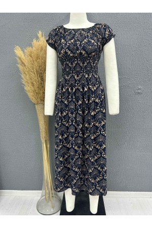 222701 TOPTAN DESENLİ ELBİSE