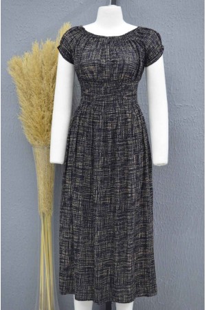 222702 TOPTAN DESENLİ ELBİSE