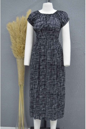 222703 TOPTAN DESENLİ ELBİSE