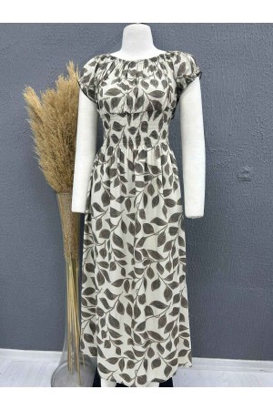 222704 TOPTAN DESENLİ ELBİSE