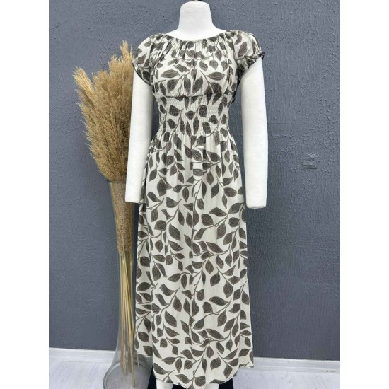 222704 TOPTAN DESENLİ ELBİSE