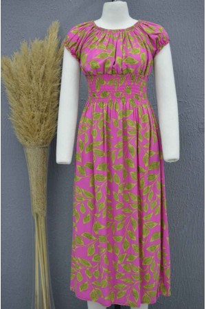 222705 TOPTAN DESENLİ ELBİSE