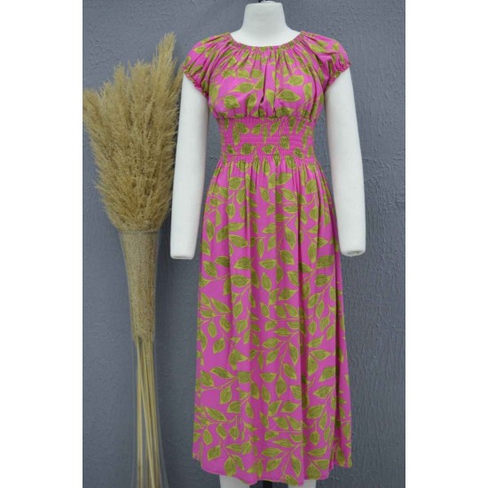 222705 TOPTAN DESENLİ ELBİSE