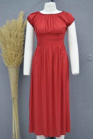 222709 TOPTAN DESENLİ ELBİSE