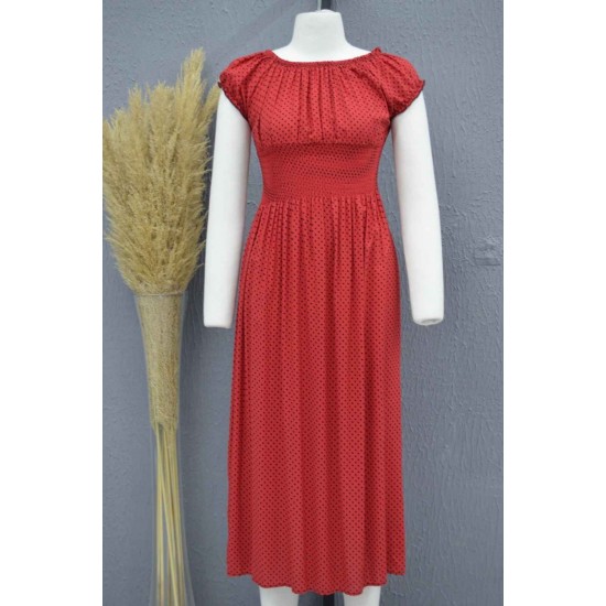 222709 TOPTAN DESENLİ ELBİSE