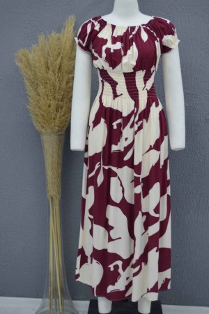 222710 TOPTAN DESENLİ ELBİSE