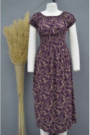 222711 TOPTAN DESENLİ ELBİSE