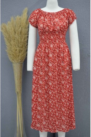 222714 TOPTAN DESENLİ ELBİSE