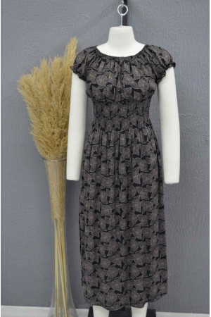 222719 TOPTAN DESENLİ ELBİSE