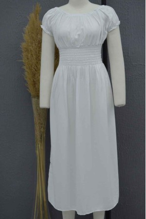 222720 TOPTAN BEYAZ ELBİSE