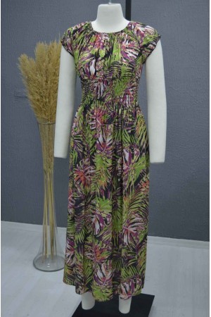 222721 TOPTAN DESENLİ ELBİSE