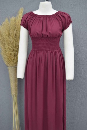 222723 burgundy DRESS