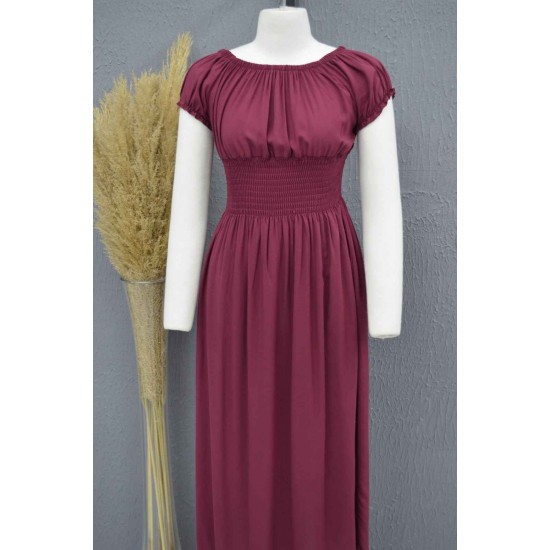 222723 burgundy DRESS
