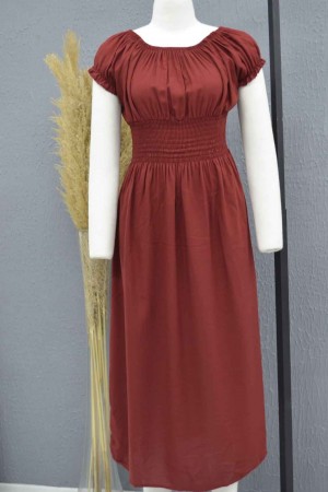 222726 burgundy DRESS