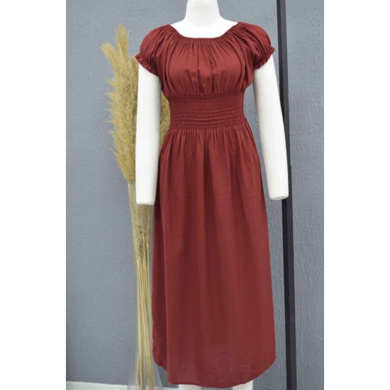 222726 burgundy DRESS