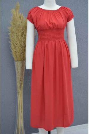 222728 TOPTAN KIRMIZI ELBİSE