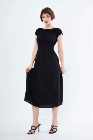 222729 TOPTAN SİYAH ELBİSE