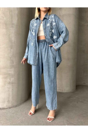 222731 TOPTAN MAVİ PANTOLON TAKIM