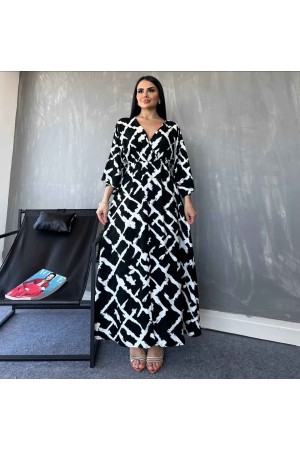 222734 TOPTAN DESENLİ ELBİSE