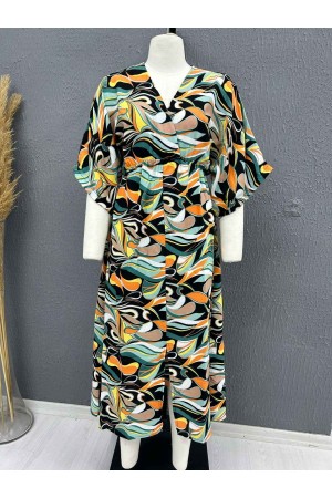 222735 TOPTAN DESENLİ ELBİSE